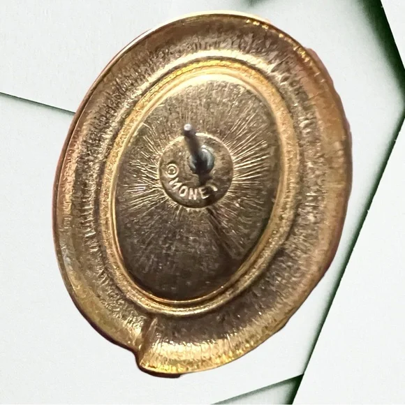 Assorted Pierced Earrings. The black with gold is a Monet, pierced. - Picture 3 of 5